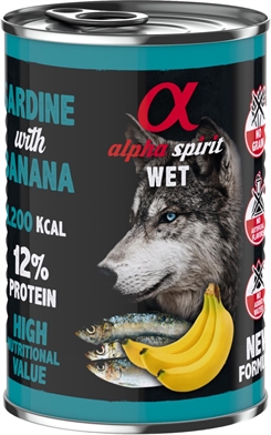 Sardine with banana 400g - Dåsemad - Alpha Spirit